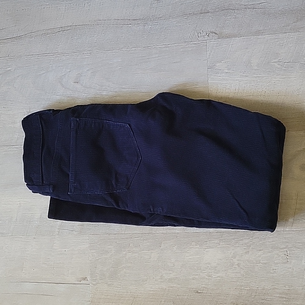 Frame Le High Straight in Navy Corduroy size 25